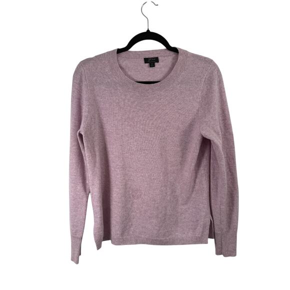 J Crew Cashmere Slim Fit Crewneck Sweater Lavender Purple Capsole Womens Medium - Picture 1 of 7